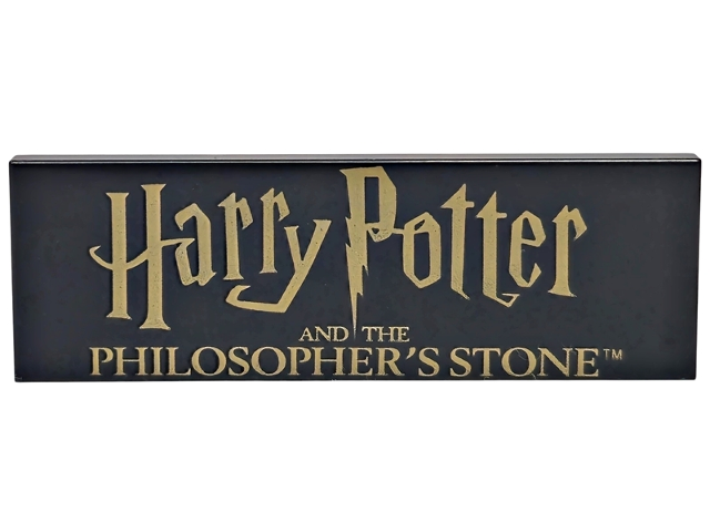 Tile 2 x 6 with Gold 'Harry Potter AND THE PHILOSOPHERS STONE' Pattern