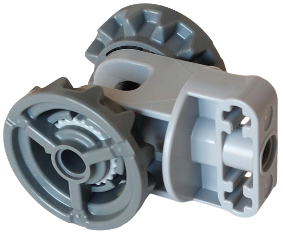 Technic Large Rotation Joint Socket with Pin Hole and 2 Axle Holes with Dark Bluish Gray Gears (69787 / 69788)