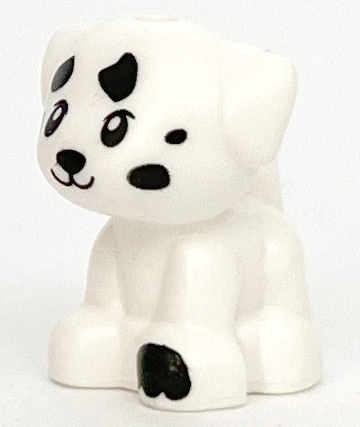 Dog, Friends Style, Puppy, Standing, Small with Black Eyes, Nose, Mouth, Paw and Spots Pattern (Elliot / Pebble / Disney Dalmatian)