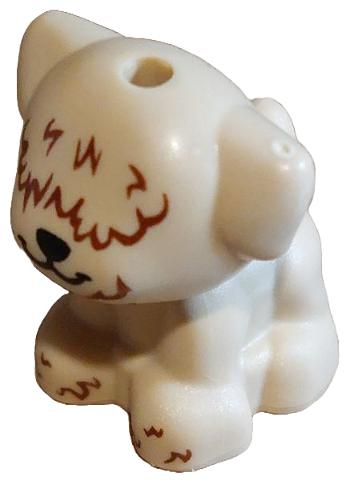 Dog, Friends Style, Puppy, Standing, Small with Black Nose and Mouth, Reddish Brown Hair over Eyes Pattern (Pali)