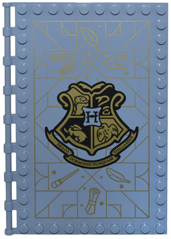 Tile, Modified 10 x 16 with Studs on Edges and Bar Handles with Hogwarts Charms Class Pattern