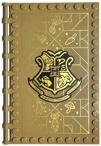 Tile, Modified 10 x 16 with Studs on Edges and Bar Handles with Hogwarts Herbology Class Pattern