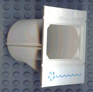 Scala Washing Machine Unit with Medium Blue Waves and Water Drops in Swirl Pattern (Sticker) - Set 3202