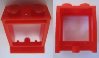 Window 1 x 2 x 2 with Extended Lip and Hole in Top and Solid Studs, no Glass