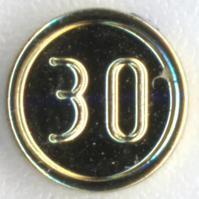 Minifigure, Utensil Coin Type 1 with 30 Mark