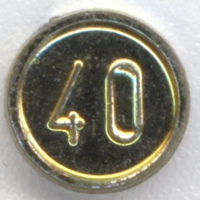 Minifigure, Utensil Coin Type 1 with 40 Mark