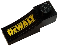 Arch 1 x 3 Inverted with Yellow DeWALT Logo Pattern Model Right Side (Sticker) - Set 76919