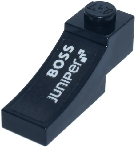 Arch 1 x 3 Inverted with White 'BOSS' and 'Juniper' Logos Pattern Model Right Side (Sticker) - Set 76925