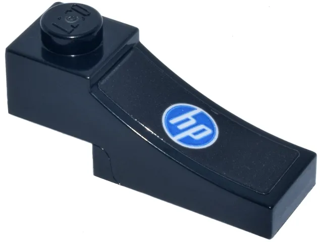 Arch 1 x 3 Inverted with Blue and White Circle 'hp' Logo Pattern Model Right Side (Sticker) - Set 77242