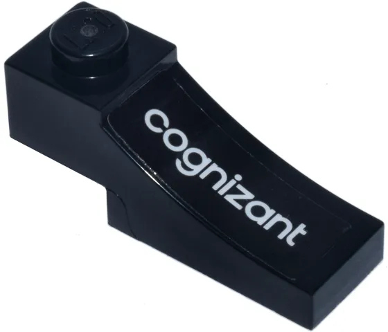 Arch 1 x 3 Inverted with White 'cognizant' Logo Pattern Model Right Side (Sticker) - Set 77245