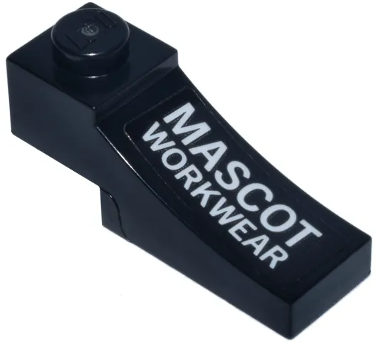 Arch 1 x 3 Inverted with White 'MASCOT WORKWEAR' Logo Pattern Model Right Side (Sticker) - Set 77247