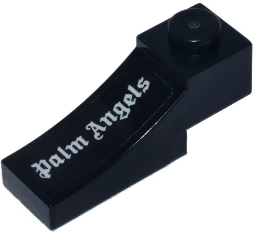 Arch 1 x 3 Inverted with White 'Palm Angels' Logo Pattern Model Left Side (Sticker) - Set 77250