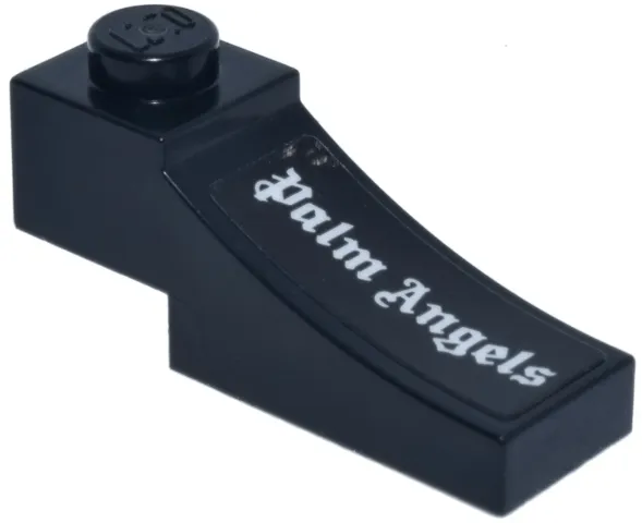 Arch 1 x 3 Inverted with White 'Palm Angels' Logo Pattern Model Right Side (Sticker) - Set 77250