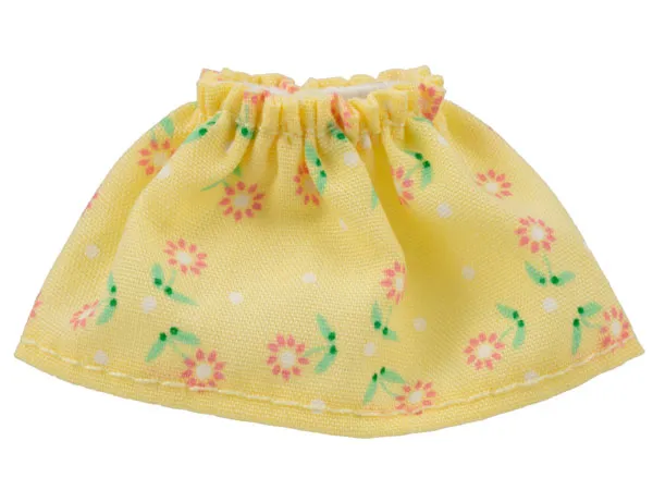 Belville, Clothes Skirt Medium with Dark Pink Flowers and White Spots Pattern