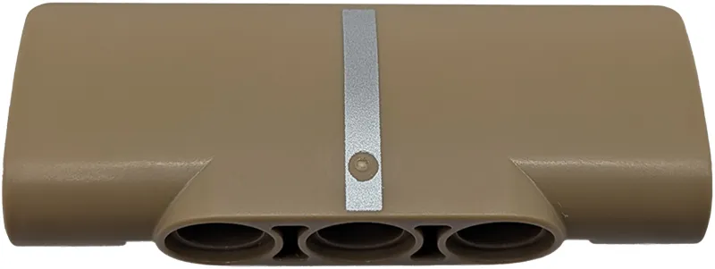 Technic, Panel Curved 2 x 5 x 1 with Silver Vertical Stripe Pattern