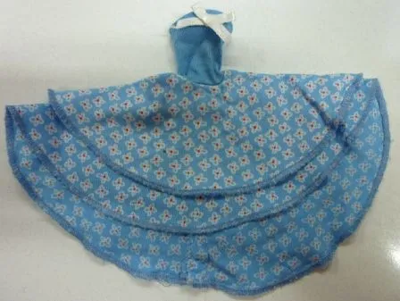 Scala, Clothes Female Dress Shoulderless with Skirt with White Flowers Pattern