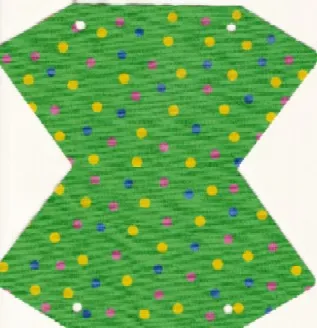 Belville Tent Cloth with Blue, Yellow, and Dark Pink Spots Pattern