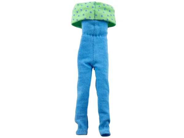 Scala, Clothes Female Jumpsuit with Medium Green Top with Blue Dots Pattern