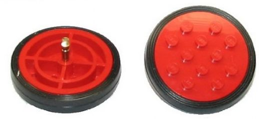 Wheel with 12 Studs and Axle Cam for Motor with Black Tire Smooth - Large Solid (715a / 36)