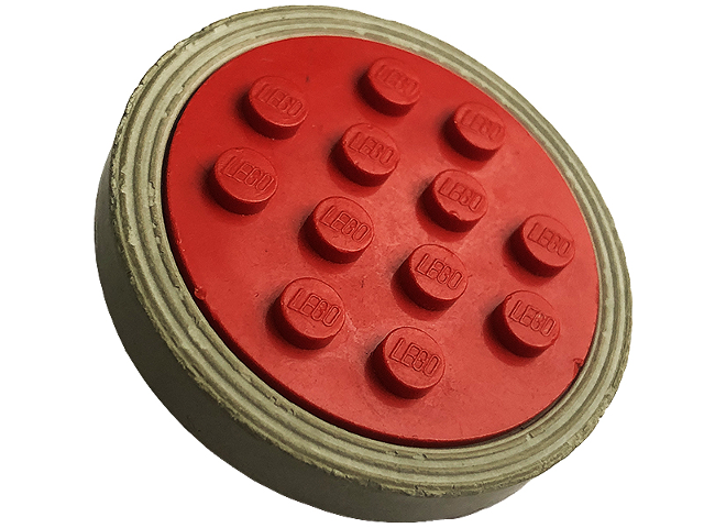 Wheel with 12 Studs with Light Gray Tire Smooth - Large Solid (715 / 36)