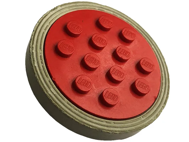 Wheel with 12 Studs with Light Gray Tire Smooth - Large Solid (715 / 36)