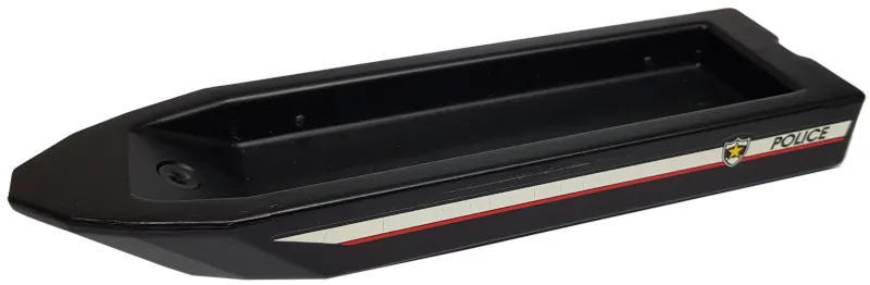 Boat, Hull Unitary 32 x 10 x 1 2/3, Base with Police Red Line and Badge Logo Pattern on Both Sides (Stickers) - Set 6433