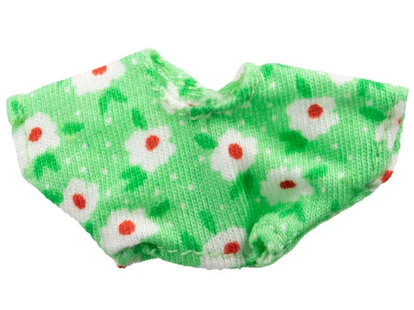 Scala, Clothes Female Crop Top with Velcro Fastening with White Flowers Pattern