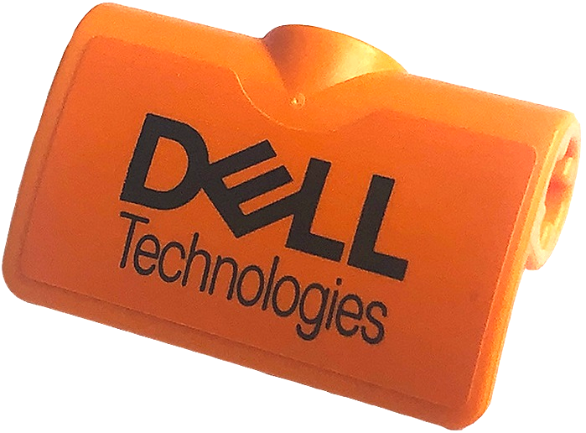 Technic, Panel Curved 2 x 3 x 1 with Black 'DELL Technologies' Pattern (Sticker) - Set 42141