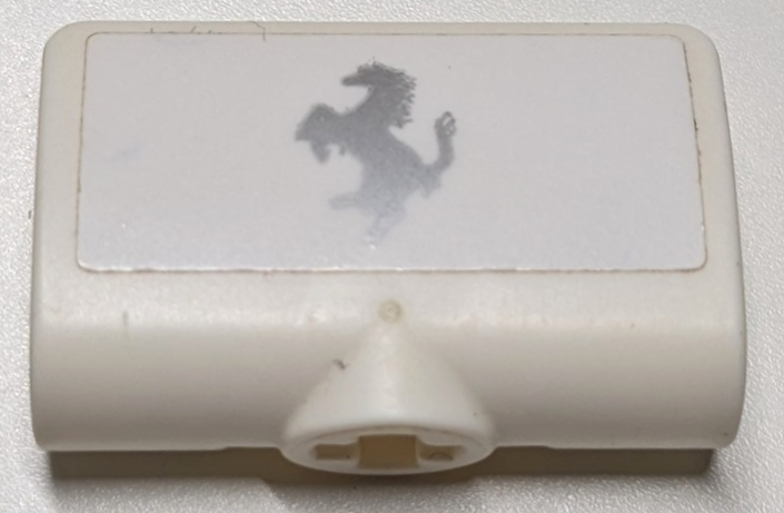 Technic, Panel Curved 2 x 3 x 1 with Ferrari Logo, Silver Horse Pattern (Sticker) - Set 42125