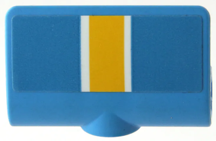 Technic, Panel Curved 2 x 3 x 1 with Yellow and White Stripes Pattern (Sticker) - Set 42124