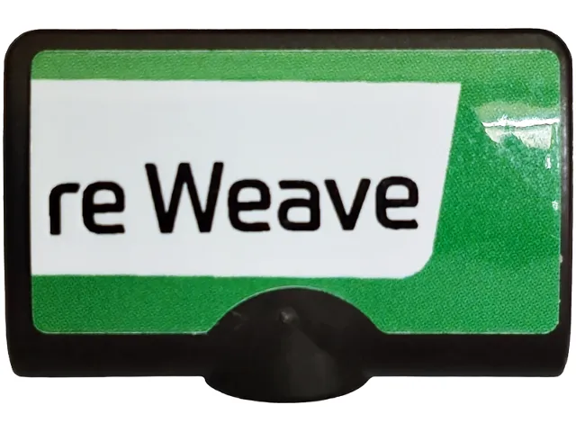 Technic, Panel Curved 2 x 3 x 1 with 'reWeave' (CoreWeave) on White Background Pattern Model Right Side (Sticker) - Set 42240