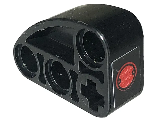 Technic, Liftarm, Modified L-Shape Quarter Ellipse Thick 2 x 3 with Red Taillight Pattern (Sticker) - Set 42132