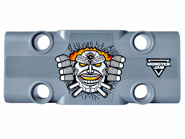 Technic, Panel Plate 3 x 7 x 1 with 'MONSTER JAM' and Monster Mask Pattern Model Left Side (Sticker) - Set 42119