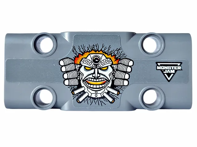Technic, Panel Plate 3 x 7 x 1 with 'MONSTER JAM' and Monster Mask Pattern Model Left Side (Sticker) - Set 42119