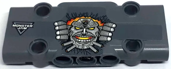Technic, Panel Plate 3 x 7 x 1 with 'MONSTER JAM' and Monster Mask Pattern Model Right Side (Sticker) - Set 42119