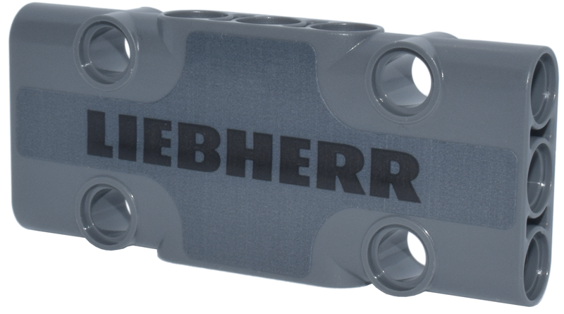 Technic, Panel Plate 3 x 7 x 1 with Black 'LIEBHERR' Pattern (Sticker) - Set 42146
