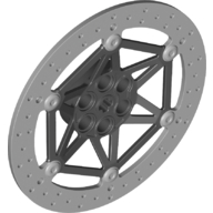 Technic, Steering Brake Disk 8 x 8 with Black Center Pattern