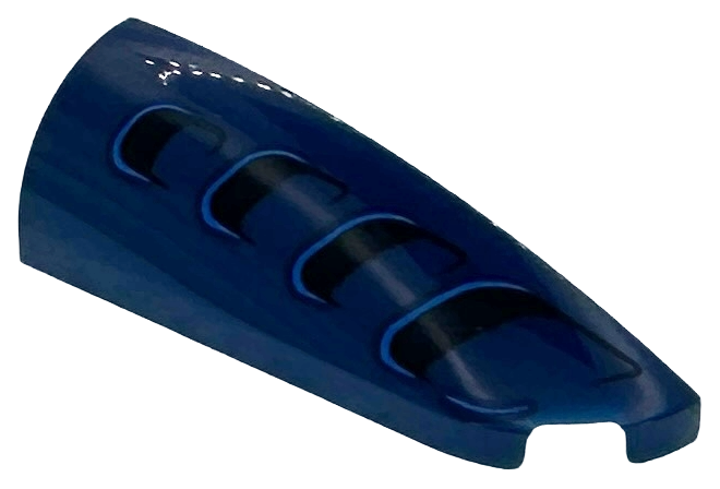 Slope, Curved 4 x 1 Right with Black Air Vents with Blue Outlines Pattern