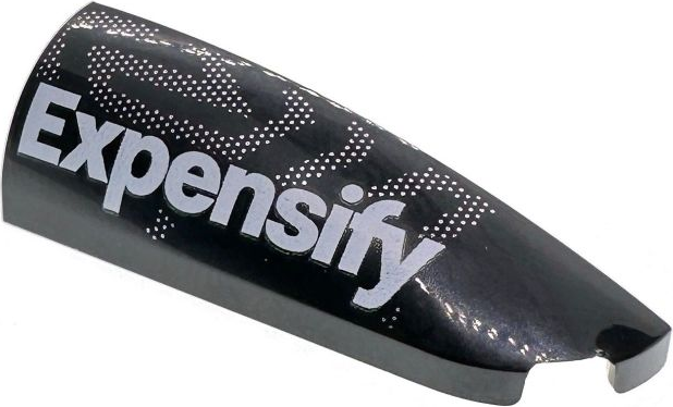 Slope, Curved 4 x 1 Right with White 'Expensify' Logo and Silver Dots Pattern