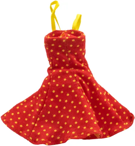 Scala, Clothes Female Dress with Yellow Straps and Polka Dot Pattern
