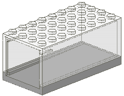 Garage 4 x 8 x 3 Box - HO with Trans-Clear Top