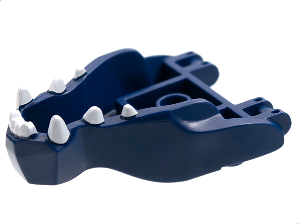 Dragon Head (Ninjago) Jaw with 2 Bar Handles on Back with White Teeth Pattern