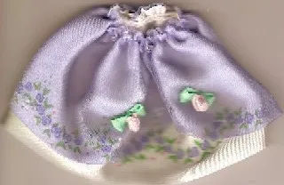 Belville, Clothes Skirt Long, Rose Pattern Border and Sheer Purple Layer with 2 Pink Rosettes