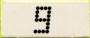 Paper Scoreboard Number 9