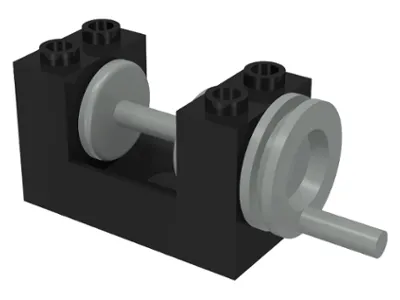 String Reel Winch 2 x 4 x 2 with Light Gray Drum