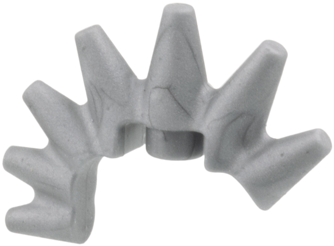 Minifigure, Hair Mohawk Conical Spikes - Flexible Rubber