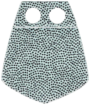 Minifigure Skirt Cloth Pentagonal with Silver Dots Pattern - Traditional Starched Fabric