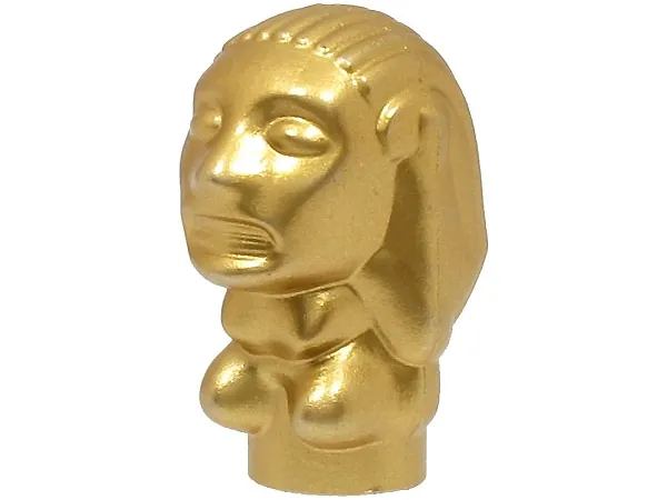 Minifigure, Utensil Peruvian Temple Idol (Golden Idol) Type 2 - No Mold Position Number on Back, with Reinforced Inside
