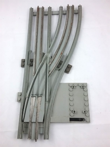 Train, Track 12V Switch Point Right with Light Gray Base, Type 2 - Track Only