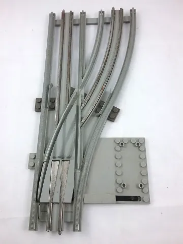 Train, Track 12V Switch Point Right with Light Gray Base, Type 2 - Track Only